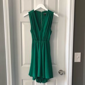 Express green mini dress